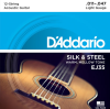 D'Addario EJ35 12-String Silver Wound Silk & Steel Acoustic Folk Guitar Strings (.011-.047)