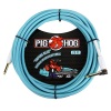 Pig Hog  "Daphne Blue" Instrument Cable, 20ft Right Angle PCH20DBR