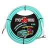 Pig Hog  "Seafoam Green" Instrument Cable, 20ft Right Angle PCH20SGR