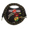 Pig Hog  "Rasta Stripes" Instrument Cable, 10ft Right Angle PCH10RAR