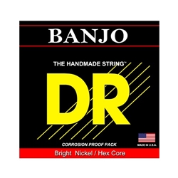 DR Strings 3-BA5-10 Original Style Hexagonal-Core 5-String Banjo Strings .010 | .010