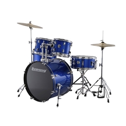 Ludwig  Accent Drive Complete Drumkit Drum Set w/ Chrome Hardware - Blue Foil LC17519
