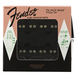 Fender® 099-2243-000 Pure Vintage '74 Jazz Bass Pickup Set - Black