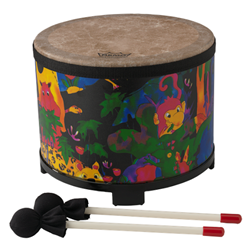 Remo  Kids Percussion 10" x 7.5" Floor Tom - Fabric Rain Forest KD-5080-01