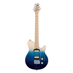 Sterling  Axis Quilted Maple Electric Guitar w/ Hard Maple Fingerboard - Spectrum Blue AX3QM-SPB-M1