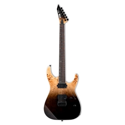 ESP  LTD M-1000HT Electric Guitar w/ Macassar Ebony Fingerboard - Burled Poplar Black Fade LM1000HTBPBLKFD