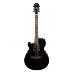 Ibanez  Left Handed Cutaway Acoustic/Electric Guitar w/ Laurel Fingerboard - Black Gloss AEG50LBKH