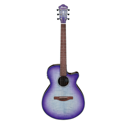 Ibanez  Cutaway Acoustic/Electric Flamed Maple Guitar w/ Walnut Fingerboard - Purple Iris Burst High Gloss AEG70PIH