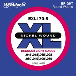 D'Addario EXL170-8 Nickel Wound Light 8-String Electric Bass Strings