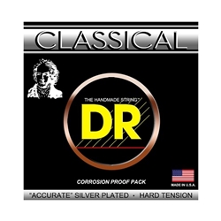 DR Strings NSA Silver Plated Hard Tension Classical Guitar Strings .028 | .044