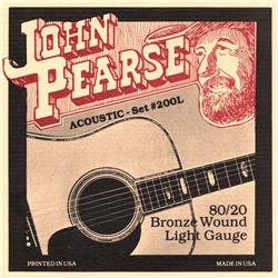 John Pearse®  80/20 Bronze Acoustic Guitar Strings 200L