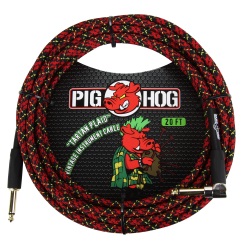 Pig Hog  "Tartan Plaid" Instrument Cable, 20ft Right Angle PCH20PLR